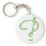 Interrobang! Green Glass keychains