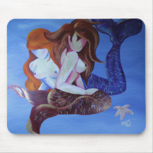 Interrupted, Two Mermaids Art Mousepad