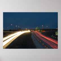 Interstate 25 night exposure 1 poster