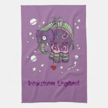 Interstellar Elephant Tea Towel