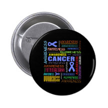 Intestinal Cancer Awareness Collage Pins