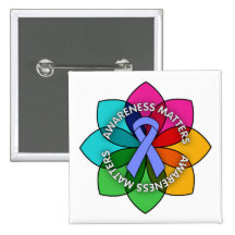 Intestinal Cancer Awareness Matters Petals Button