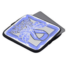 Intestinal Cancer Hope Butterfly Portrait Computer Sleeve