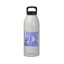 Intestinal Cancer I Fight Like A Girl (Grunge) Reusable Water Bottle
