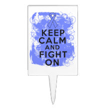 Intestinal Cancer Keep Calm and Fight On Cake Picks