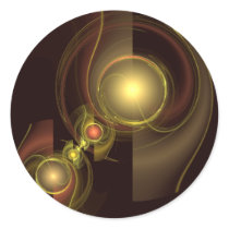 Intimate Connection Abstract Art Round Sticker