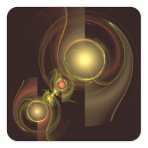 Intimate Connection Abstract Art Square Sticker