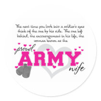 Into a Soldier's eyes - Proud Army Wife Sticker