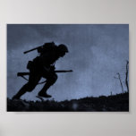 Into the Night a Soldier on the Battlefield Posters