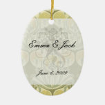intricate art nouveau floral art christmas tree ornaments