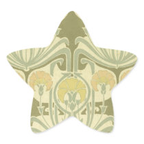 intricate art nouveau floral art stickers