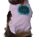 Intricate black lace on turquoise doggy shirt pet clothing