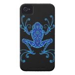 Intricate Blue and Black Tree Frog iPhone 4 Case-Mate Cases