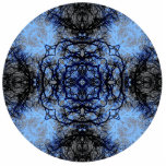 Intricate Decorative design. Black & Blue. Custom photo sculptures