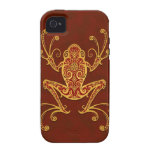 Intricate Golden Red Tree Frog Vibe iPhone 4 Cover