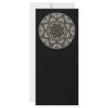 Intricate pattern. Decorative design. Black Custom rack cards