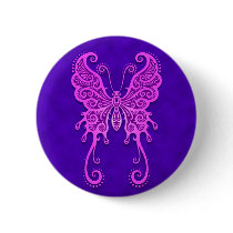 Intricate Purple and Blue Butterfly Pin