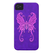 Intricate Purple and Blue Butterfly Case-mate Iphone 4 Cases