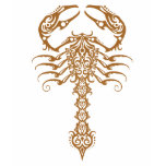 Intricate Scorpion (brown) t-shirts