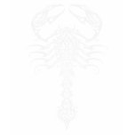 Intricate Scorpion (white) t-shirts