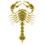Intricate Scorpion (yellow green) t-shirts