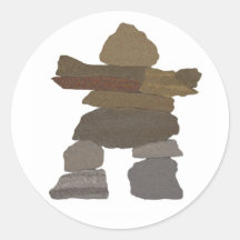 Inukshuk Round Sticker