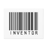 Inventor Bar Code postcards