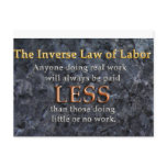 Inverse Law of Labour postcards