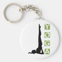 Inversion Yoga Pose Keychain