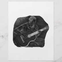 invert acoustic guitar player sit grey personalized flyer