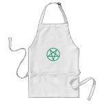 Inverted Green Pentagram Aprons