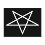 inverted pentagram postcard