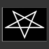 inverted pentagram postcard postcards