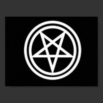 Inverted pentagram print posters