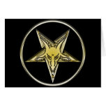 Inverted Pentagram with Golden Goat Head cards