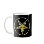 Inverted Pentagram with Golden Goat Head mugs
