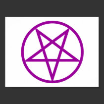 Inverted Purple Pentagram print posters