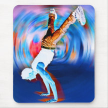 Inverted Street Dancing! Mouse Pads