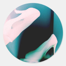 Inverterd Pastel Shoes Round Stickers