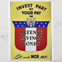 Invest Part Of Your Pay In Defence Savings Bonds Flyer Design