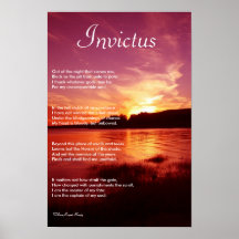 Invictus ~ Inspirational Poem Print