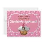 Invitaciones de cumpleaños, Fiesta de Rosa cupcake invitations