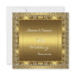 Invitation 50th Anniversary Wedding Gold Elegant