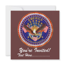 Invitation 5.25" x 5.25" America not forgotten....