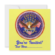 Invitation 5.25" x 5.25" America not forgotten....