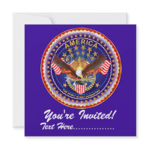 Invitation 5.25" x 5.25" America not forgotten....