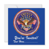 Invitation 5.25" x 5.25" America not forgotten....