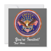 Invitation 5.25" x 5.25" America not forgotten....