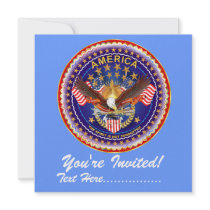 Invitation 5.25" x 5.25" America not forgotten....