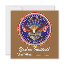Invitation 5.25" x 5.25" America not forgotten....